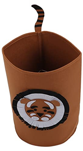 Stylebest Förvaringskorgar Förtjockad Leksakskorg i Ekologisk Bomull för Babytvätt och Barnkammare Förvaring 35x47cm (Mönster Tiger)