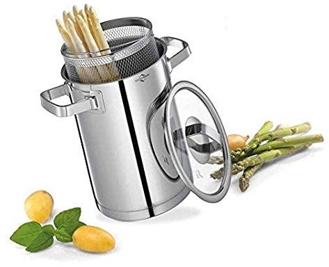 S PENTOLA con CESTELLO per LA Cottura degli ASPARAGI in Acciaio Inox KUCHENPROFI Germany