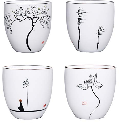 Tee Tasse, Handgemachte Chinesische Keramik Kung Fu Teetassen von 4, Geschenke, 150 ml