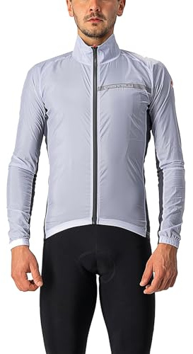 Castelli Herren Squadra Stretch JKT Jacket, Silbergrau/Dunkelgrau, XL EU