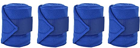 ChengyuWei 4-teilige Pferdebeinbandagen, stabile Nylon-Pferdebeinbandagen zur Vorbeugung von Sehnenschäden beim Pferd, Pferdebein-Warp-Hoop und Schlaufenverschluss-Schutz-Soft-Set