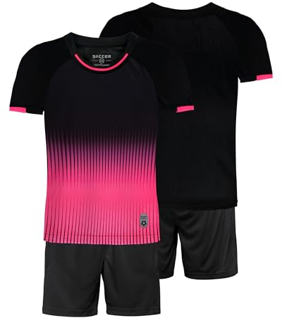 besbomig Fotbollsträningströjor för Barn, Andningsbara Sportuniformtröjor - Kortärmade T-shirts och Shorts Teamswear Set