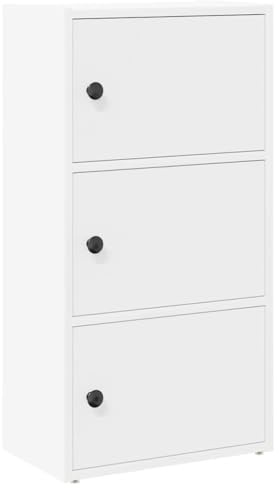 vidaXL Bücherregal Weiß 40x24x77 cm Holzwerkstoff, Bücherschrank, Lagerregal, Regal, Lagerschrank, Schrank, Aufbewahrungsschrank, Bücherständer