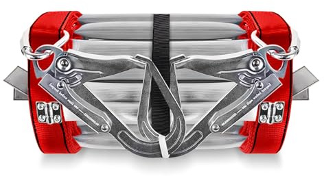Fire Escape Ladder, 13 Ft 2 Story Collapsible Lightweight Ladder with 2 Heavy Hooks & Wide Feet, Reusable Anti-Slip Emergency Ladder for Windows & Balconies