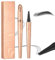 2 Stück Magischer Microblading Augenbrauenstift mit 4 Mikrogabelspitzen, Wischfester Augenbrauenfarbe, Sorgt für Natürlich Aussehende, Definierte Augenbrauen (Schwarz*2)