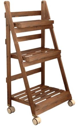 Supporto per piante a scala a 3 livelli, scaffale pieghevole per vasi di fiori, per decorare la casa, il soggiorno e il giardino, versatile supporto per piante e fioriera elegante e salvaspazio