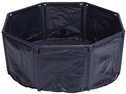 Hopfällbar hundpool Bärbar swimmingpool PVC inomhus utomhusbadkar för hundar, katter, barn, extremt robust, läckagesäker, utrymmesbesparande design (L30/120cm)