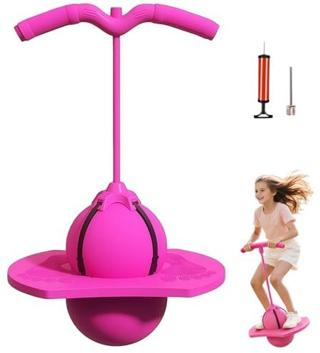 Pogo Sticks for Girls, Pogo Stick with Handle for Teens & Adults Up to 200lb, Balance Jumping Ball Safe Bouncing Pogo Jumper for Kids Age 10+, Indoor Outdoor Fun Toy with Non-Slip Foot Pads (#05)