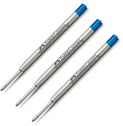 Faber-Castell Mittel-Medium Kugelschreibermine - Blau x 3