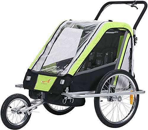 Remolque de bicicleta, cochecito de jogging para niños, combo 2 en 1, remolque para cochecito de bebé