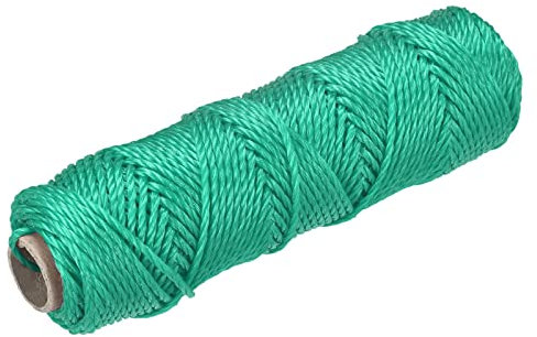 sourcing map Geflecht Maurerschnur Nylon Grün 50M/164Ft 3MM für Netztuch Gartenbau Mauerwerk