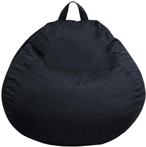 bananair - Sitzsack Kinder und Erwachsene - Weich & Bequem, Maschinenwaschbarer Bezug, Leicht Transportierbar - Gaming Sitzsack mit Füllung, Bean Bag Chair XXL (120x100 cm, Schwarz)