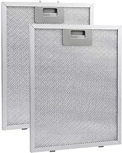 2PCS Metal Mesh Filter, Cooker Hood Filters Extractor Vent Filter 320 x 260mm Cooker Hood Metal Grease Filter