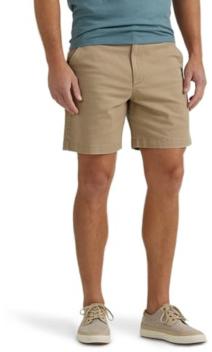 Wrangler Authentics Men's Flat Front Short, Elmwood, 36W x 7L