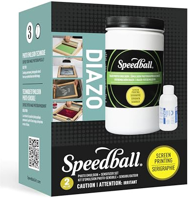 Speedball Diazo Photo Emulsion & Sensitizer Kit, 1 x Photo Emulsion, 1 x Sensitizer, Art Craft, Photos Stencils Screen Printing, Fabric Screen Frame, Block Print, for Print Making Supplies Set