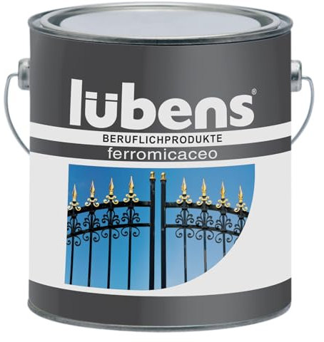 Generico Smalto micaceo Ferromicaceo anticorrosivo opaco di qualità 2.5 litri - Nero Grafite GG 94