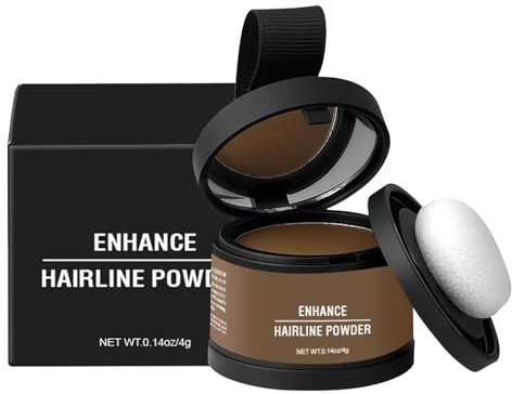 Polvere per attaccatura dei capelli, resistente all'acqua per schiarire, applicare polvere di copertura per riparare, applicatore incluso, per coprire i capelli grigi, capelli sottili