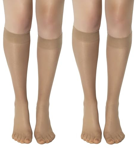 MANA MANA Calcetines Hasta El Muslo: Calcetines Pop De 15 Deniers Hasta La Rodilla, Transpirables Y Elegantes, Talla Única, Fabricados En Italia, Perfectos Para Todas Las Ocasiones