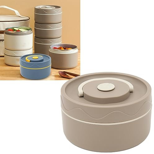 Tarro de Comida Al Vacío Aislado de con Tapa con Hebilla Termo de Sopa de Boca Ancha para Comida Caliente Niños Contenedor Térmico Portátil de Acero Inoxidable a Prueba