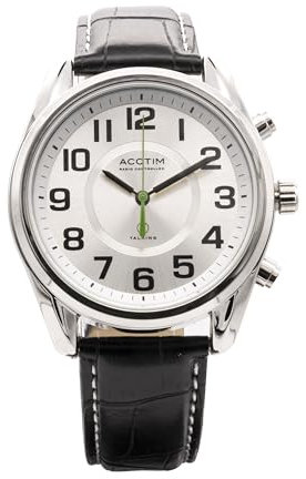 Acctim 60377 'Minmere' 41mm Gents RC Talking Watch with Silver Dial