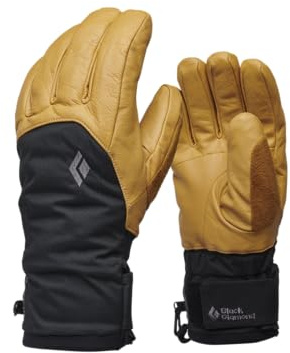 BLACK DIAMOND Men's Legend Gloves | Includes Gore-TEX Waterproof Protection | Primaloft Gold Insulation | Premium Leather Ski & Snow Gloves | Beeswax-Black 2.0 | Medium