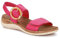 Touch-Fasten Platform Sandals - Pink Size 5