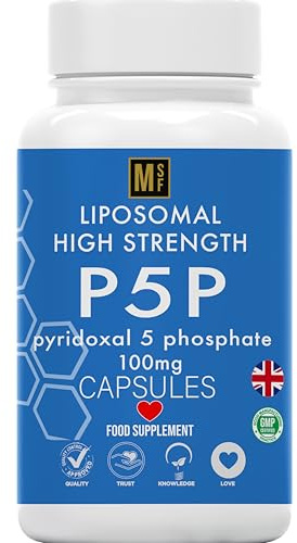P5P Vitamin B6 (Pyridoxal 5 Phosphate) 100 mg per Capsule | 180 High Strength Capsules | 6 Months Supply - 1 A Day | Active Form of Vitamin B6 | Vegan | Non GMO| UK Company