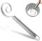 28cm Danish Dough Whisk for Sourdough, Stainless Steel Bread Whisk, Danish Dough Whisks with Hook for Cooking, Whisking, Pizza, Pastry,Cake Batter, and Biscuits