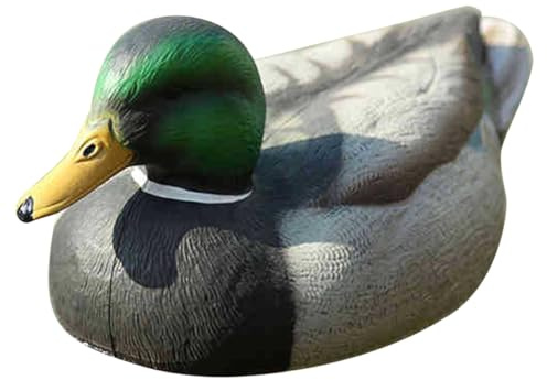 SEWACC Ornement Canard Flottant en Plastique 34,5 X 16 X 19 Cm, Statue Extérieure Réaliste pour Décoration Jardin, Mannequin Faux Pratique pour Bassin, Pelouse et Patio