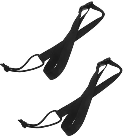 Cabilock 2 Correas Ajustables para Snowboard de 68 Cm, Correas de Fijación para Botas de Esquí en Negro, Accesorio Ligero y Seguro para Equipo de Deportes de Invierno