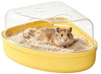 Hamster sand bad låda läckagesäker transparent bad grävning | Chinchilla toalettbehållare grävlåda för hem resa inhägnad små djur mus gerbil chinchilla