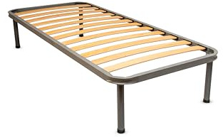 Bed Store SISTEMI RIPOSO Rete a Doghe Strette per Letto 80x185 Ortopedica Resistente in Legno di Betulla con 4 Piedi H30