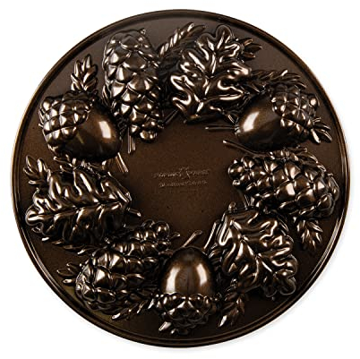 Nordic Ware Woodland - Stampo per torta in alluminio pressofuso a tema forestale, colore: bronzo