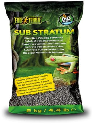 Exo Terra Sub Stratum, bioaktives vulkanisches Substrat, Substrat für Terrarien, für einen sauberen und gesunden Lebensraum im Terrarium, 2kg