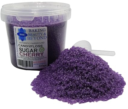 Baking Beauty and Beyond Premium Candy Floss Sugar 800g - Cherry Flavour