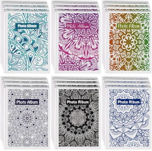 24 Pack Mini Photo Album 4 x 6 Small Photo Book, Floral Style