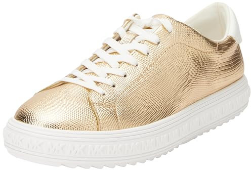 MICHAEL KORS Damen Grove LACE UP Sneaker, Pale Gold, 40 EU