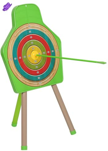 HUOLE Ensemble de Tir à l'arc pour Enfants, Arc et Flèche Enfant Jouets, Ensemble de Combinaison de Double Cible de Tir, Comprenant avec 6 Flèches, 2 Arc, Intérieur et Extérieur Jeux pour Enfants