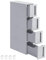 SONGMICS Narrow Storage Tower on Wheels, Trolley with 4 Drawers, 17.3 cm Wide, Slim Bathroom Drawers, Kitchen Storage Cabinet, PP Plastic, Space-Saving, 45.2 x 17.3 x 84 cm, Gray KFR008G02