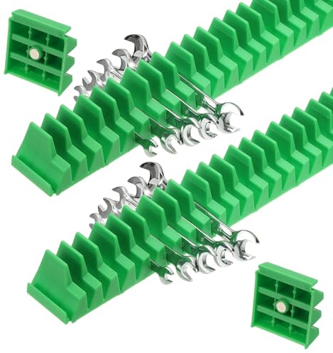 PATIKIL 46pcs Organisateur Magnétique Pour Clés Pour Boîte À Outils, Organisateur Modulaire Magnétique Pour Clés Universel Pour 46 Outils Tiroir Coffre Clés À Cliquet Décalées, Vert