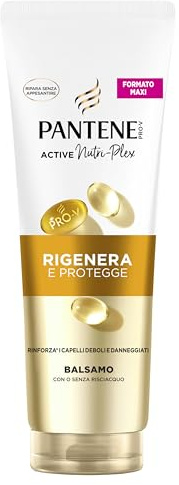 Pantene Pro-V Rigenera E Protegge Balsamo 350ml per Capelli Deboli, Secchi e Danneggiati. Balsamo Quotidiano Leggero, Non Unge. Con Pro-Vitamina B5 e Miscela di Nutrienti. Active Nutri-Plex