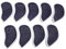 9pcs Thick Synthetic Leather Golf Iron Head Covers Set Headcover Fit All Brands Callaway Ping Taylormade Cobra(Blue)