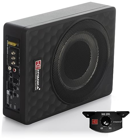 H YANKA SODA-08ASW 8 Inch Powered Car Subwoofer, 400W, Built-in Amplifier