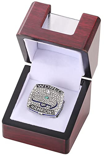 NVeeus All Previous Champion Ring Replica ，for Fans Friends and Family Birthday Collection Gift,with Display Box/2013 Seahawks