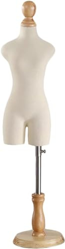 AviiSo Busto de Señora Forma de Vestido a Media Escala, Maniquí de Costura en Miniatura de tamaño Medio para Hacer Patrones (No tamaño Completo para Adultos) ( Color : White , Size : 1/2 Model )