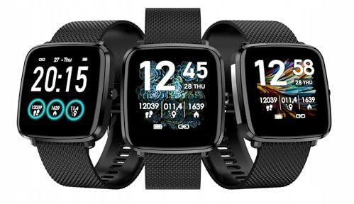 Smartwatch Kardiowatch EKG Bemi ODI: EKG, pulsoximeter, pulssensor, rytmanalys, IP68, Bluetooth - svart