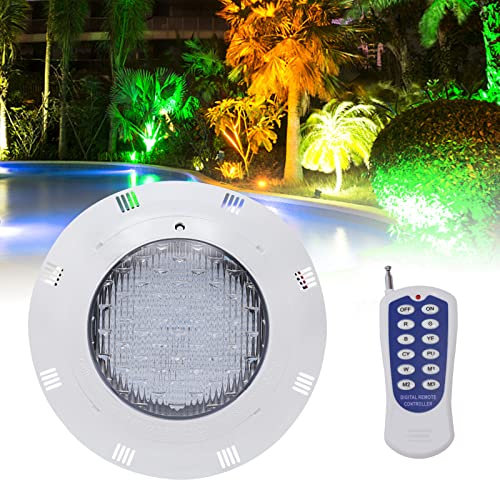 HINOPY LED poolbelysning, 45 W LED RGB IP68 undervattensstrålkastare poollampa poollampa strålkastare med fjärrkontroll