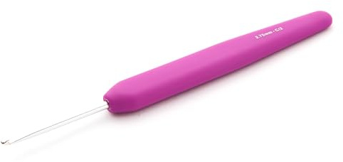 KnitPro Waves Crochet Hooks – 2.75mm Crochet Hook, Ergonomic Soft Handles, Soft Rubber Grip for Arthritic Hands, Light & Comfortable Crochet Needles for Knitting, Magenta