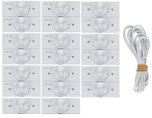 Mavaol Scheda di Riparazione in Fibra di Vetro Luce di Riparazione TV LED, Perline SMD ad Alta Luminosità 3V ad Alta Efficienza Energetica, Filtro per Lenti Ottiche Resistente ai