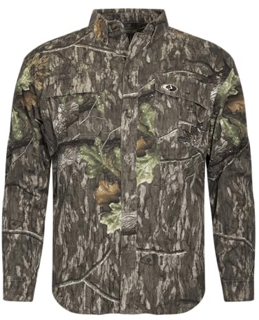 Mossy Oak Men's Long Sleeve Camo Hunting Shirts Cotton Mill Manches Longues Mixte (Lot de 1)